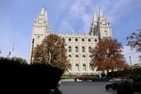 der Salt Lake City Tempel mit dem goldigen Engel